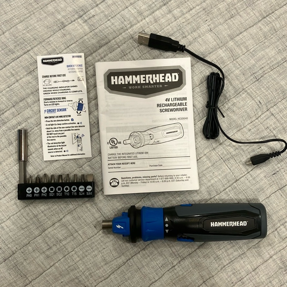 Hammerhead 4V Lithium Rechargeable Screwdriver